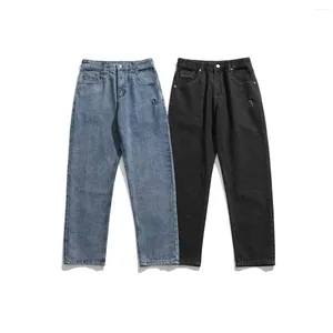 Jeans da uomo Abbigliamento da uomo Moda americana 2024 Autunno Lavaggio Pantaloni casual slim dritti Ricamo Lacible Hombre