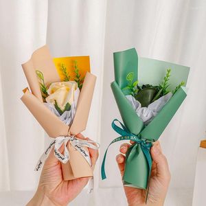 Dekoratif Çiçekler Ortamın Ortası Festival Ulusal Günü Mini Buket Sabun Gül Hediye Kutusu Düğün Hediyeleri Dekorasyonu