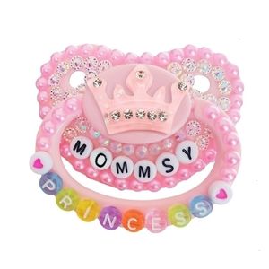 Pink Queen DDLG Adult Pacifier 100% Handmade Silicone Adult Baby Pacifiers Daddys Girl Dummy Dom Nipple Pacifier 231230