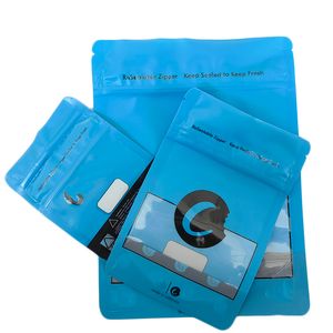 sacchetti di mylar 3.5 sacchetto del ritaglio sacchetto di plastica riutilizzabile blu sacchetto con chiusura a zip sacchetti vuoti riutilizzabili con chiusura a zip richiudibili