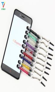 Прозрачная ручка с сенсорным экраном и бриллиантами, хрустальный стилус для iPhone 6 plus 4S 5G Samsung S3 S4, 35 мм, пылезащитная заглушка, 300 шт., Los9876376