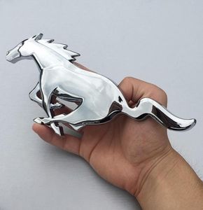 1pcs 3D at logo metal araba ön kapağı ızgara orta örgü çıkartma mustang evrensel büyük boy shelby gt8287743