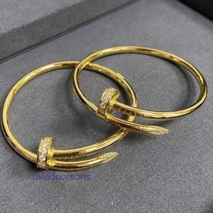 Luxus-Armbänder für Autoreifen, Online-Shop, Schmuck, 999er Gold, trendiges, modisches Nagelarmband, geschlossen, mit Originalverpackung