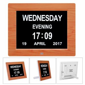 Saatler Yeni 8 '' LED Demans Dijital Takvim Günü/Hafta/Ay/Yıl Büyük Mektup Hediyeleri LCD Ekran Duvar Duş Saat Mutfak Zamanlayıcısı