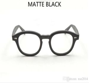 Mat Siyah Vintage Johnny Depp Plank Gözlükleri Çerçeve 7teeth Tapınak Unisex Güneş Gözlüğü Çerçevesi 494644 Optik Reçete Glasse1108838