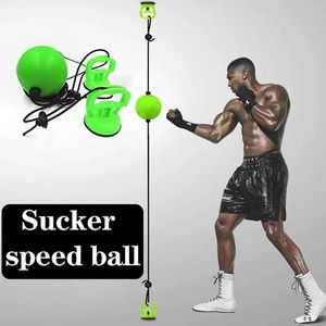 Мячи для пробивания мячей Бокс Рефлекторный мяч для пробивания мяча Тренировка скорости Боевой мяч Рефлекторный тренажер с мощными вакуумными присосками Фитнес-бокс