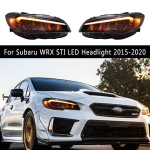 Araba Stil Far DRL Subaru WRX için Gündüz Çalışan Işık STI Impreza LED FARDIGHE 15-20 Ön Lamba Flaman Turn Sinyal Göstergesi