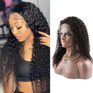 Peruklar Siyah kadınlar için frontal kıvırcık peruklar ön hazırlıklı işlenmemiş bakire brezilya perulu malezya tam dantel peruk insan saç