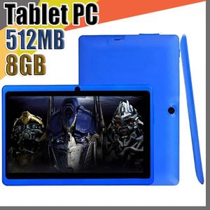 PC 50X 2018 7 inç Q88 Allwinner A33 Dört Çekirdek Tablet PC 8GB 512MB 1.5GHz Android 4.4 HD Tabletler Çift Kameralar A7PB