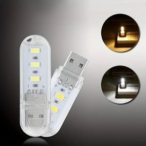 Luz nocturna LED, Mini controlador de Flash, luz nocturna para teclado de ordenador, Cable USB, carga de Banco de energía, 1 ud.