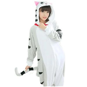 Kostüm pazen chi'nin tatlı ev peyniri kedi onesie cosplay kostüm yetişkin karnaval parti elbiseleri Sleepwear sleepsuit karikatür anime tabby ca