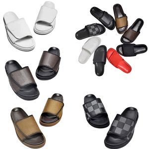 Sandalet Miami Kadın Terlik Ücretsiz Nakliye Tasarımcıları Sandalet Açık havada Kızıl Beyaz Siyah Kahverengi Kız Moda Ayakkabıları Üst Boyut 36-45 Kız Erkekler