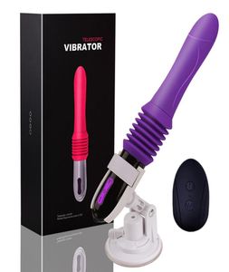 Массаж движения вверх и вниз, секс-машина, женский фаллоимитатор, вибратор, мощный ручной автоматический пенис с присоской, секс-игрушки для Wo5473665