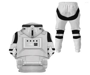 MEN039S Hoodies İmparatorluk Stormtrooper Cosplay Hoodie 3D Baskı Sweatshirt Sıradan Pantolon Set Erkekler Pullover Street Giyim Sweatpa6593708