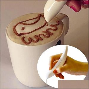 Pişirme pasta aletleri yüksek kaliteli elektrikli kek ding kalem latte baharat dekorasyon sanatı yaratıcı süslü kahve çubuğu damlası deliv dh9xb