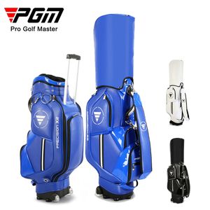 PGM Golf Standart Top Çanta Yüksek Kapasiteli Paket Tekerlek Profesyonel Deri PU Su Geçirmez Araba Kulübü Hava Yastığı QB029 240104