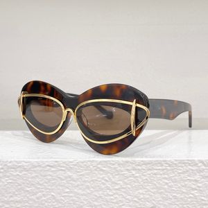 Gözlük Tasarımcı Kadın LW40119i Güneş Gözlük Asetate Kelebek Büyük Çerçeve Lens Çerçeve Marka Marka Koruyucu Maske Sarı Sürüş Ayna Gözlükler Moda Lunette