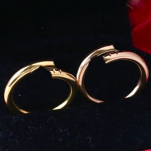 Любовные кольца для женщин, кольцо с бриллиантом, дизайнерские украшения для ногтей, модные классические украшения для ногтей, классическое серебро, золото, серебро, цвет розы, размер 6-9, без коробки