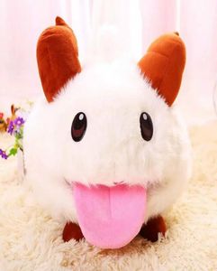 Ganzes 25 cm süßes Spiel League of Legends PUAL LOL Limited Poro Plüsch Stofftier Kawaii Puppe Weiße Maus Cartoon Baby Toy9707552