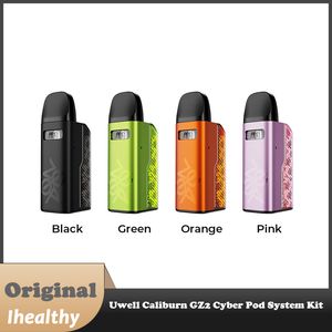 Uwell Caliburn GZ2 Siber Pod Sistem Kiti 17W Yerleşik 850mAh Pil Caliburn G2 Kartuş Tron Style RGB Işık Şeffaf Malzeme Işığı