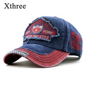 Xthree pamuk fasion boş zaman beyzbol şapka erkekler için casquette bayan kemik gorras homme toptan aksesuarlar 240103