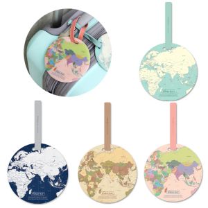 Yaratıcı Bagaj Adı Etiket Global Harita Silikon Bavul Kimliği Adresi Terdu Tanımlayıcı Bagaj Biniş Etiketleri Taşınabilir Seyahat Aksesuarları LL