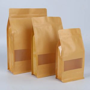 Название товара wholesale Кофейные зерна Хлеб печенье упаковка пятно восьмиугольный упаковочный пакет чайные закуски крафт-бумага специальные пакеты из пищевого материала Код товара