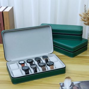 6/10/12 Girds Portable Watch Storage Boxes Organizer with Zipper Classic Style Multifunctional Watch Display Box 240104