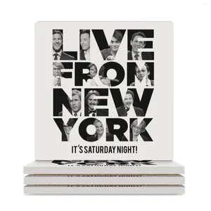 Настольные коврики Live From York It’s Saturday Night — керамические подставки (квадратные), чайные чашки, коврик для чашек на заказ