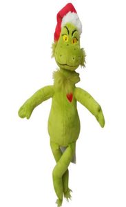 15quot39cm Dr. Seuss How the Grinch Stole Christmas with Santa Hat Plush Toys New High Quality9320390