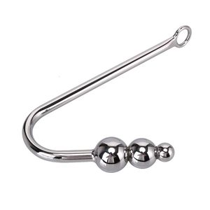 Metal Anal Hook With Ball Prostate Massager Anal/Butt Plug Anus Dilator Stainless Steel Anal Sex Toys For Men Women Gay BDSM Toy 240105