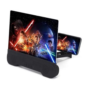 Tutucular Yeni Universal Telefon Montajları 14 inç Cep Telefonu Ekran Büyüteç Bluetooth Stereo Hoparlör HD Ekran Büyütücü AntiBlue Light Anti