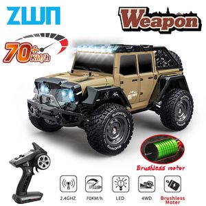 ZWN 1 16 4X4 KAPALI RC CAR 4WD Fırçasız Uzaktan Kumancı 70km/s veya 50km/s Yüksek Hızlı Drift Arabası Vs WLTOYS 124016 Oyuncaklar 240105