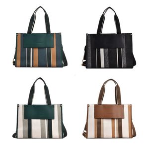 Kadınlar için büyük kapasiteli tuval tote yeni moda tarzı omuz çantası taşınabilir ofis bayan tote çanta büyük tuval portföy çantası fmt-4306