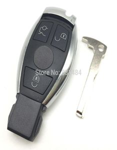 Mercedes için yeni stil anahtar kapak kabuğu 3 düğmeler Akıl ve bıçak fob satan logo ile akıllı araba anahtar kılıfı dahil 7911485