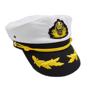 Berretto navale in cotone casual per uomo Donna Moda Captain039s Berretto uniforme Berretti Cappelli Berretto militare da marinaio per unisex GH2362712792