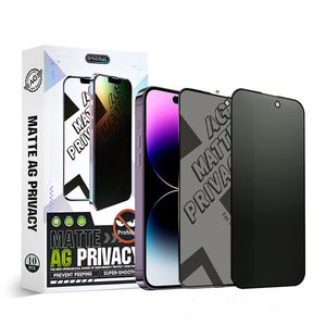 İPhone 15 Pro 15 Pro MAX için IPPY Anti-Spy Temperli Cam için Buzlu Cam Anti-Peep Gizlilik Ekran Koruyucusu 14 13 12 11 Pro Xs Max Guard Film Perakende Paketi