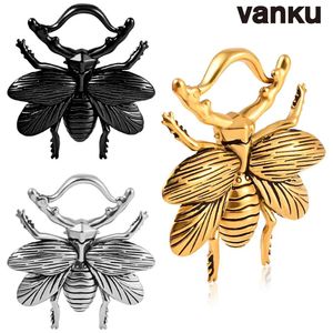 Коробки Vanku, 2 шт., вешалка для ушей пчелы, гири для растянутой мочки уха, ушные манометры из нержавеющей стали, затычки для ушей, туннели, ювелирные изделия для пирсинга
