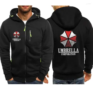 Erkek Ceketler Erkek Şemsiye Corporation Baskı Sıradan Paltolar Bahar Sonbahar Zipper Hoodies Dış Giyim Sweatshirt Yüksek kaliteli spor giyim