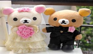 Bütün çift elbise huaband karısı rilakkuma ayı düğün evlilik bebekleri oyuncak hediyeleri 10inch8519115