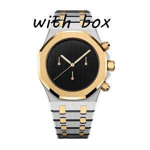 15550 Montres Высококачественные мужские часы Дизайнерские кварцевые клоны 42 мм Роскошный браслет из нержавеющей стали Многоцветные модные сапфировые водонепроницаемые часы AAA с коробкой на запястье
