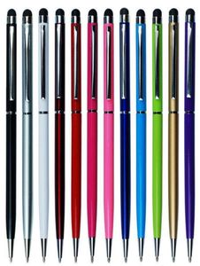100 шт., высокое качество, стилус 2 в 1, цветная емкостная сенсорная ручка с кристаллами для универсального смартфона, android phone7243100