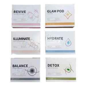 Новый продукт Glam Revive Hydrate Detox Olluminate Gold Kit Kit Co2 Капсула капсулы лиц капсулы для лиц по уходу за кожей.