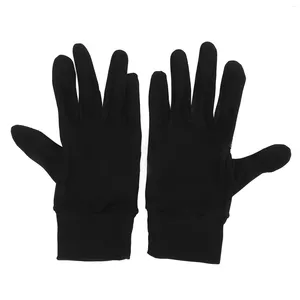 Suporte de cintura luvas esportivas tela sensível ao toque acessível respirável anti deslizamento preto dedo completo leve 1 par para motociclismo