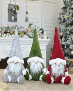 Mutlu Noeller Nordic Style Santa Gnome Peluş Bebek Süsleri El Yapımı Oyuncak Tatil Ev Partisi Dekor Noel Dekorasyonları Z21394749029