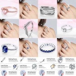Hot Sale Silver Rings for Women 100% 925 Sterling Princess Crown Sparkling Heart Cz Fine Engagement Wedding Jewelry