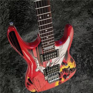 Venda quente de guitarra elétrica clássica dupla rocker de boa qualidade, sistema vibrato de qualidade, surf, ótimo timbre, sensação confortável, entrega gratuita em casa. Pode ser personalizado