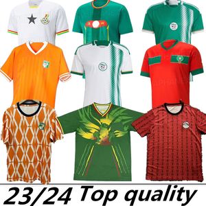 2024 Afrika Kupası Gana Fas Futbol Formaları Senegal Mane Hakimi Saiss 24 23 Özel Kameroun Maillot De Foot Ziyech Milli Takımı Kouyate Cezayir Futbol Üniformaları