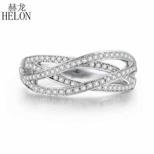 Bant halkaları helon katı 10k beyaz altın asansör 0.4ct orijinal doğal elmas nişan yüzüğü kadınlar düğün küme stili güzel mücevher ringl240105
