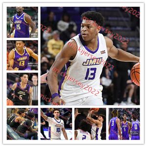 Jalen Green James Madison Basketball Jersey Custom Stitched 2 J. McCloud 16 Trevell Mullen 77 Aaron Gunn 14 Nehki Meredith 10 Brett Griffis James Madison Dukes Jerseys